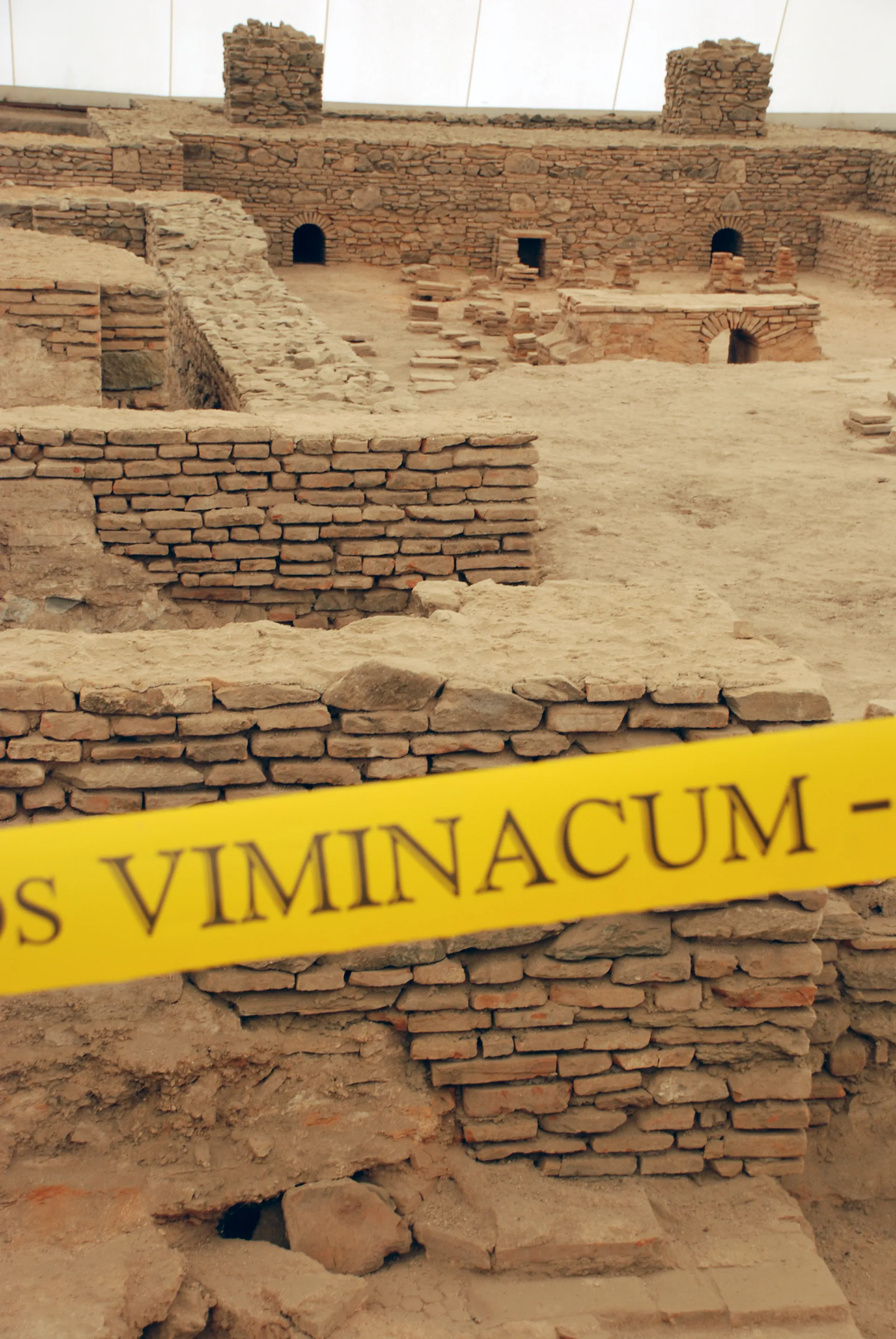 Gesamtansicht des Archäologieparks Viminacium bei Kostolac, Serbien